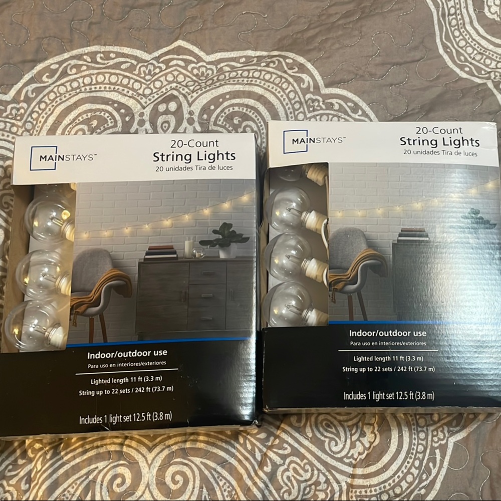 NEW Mainstays White Decorative Accents with Intricate Patterns X2 Boxes